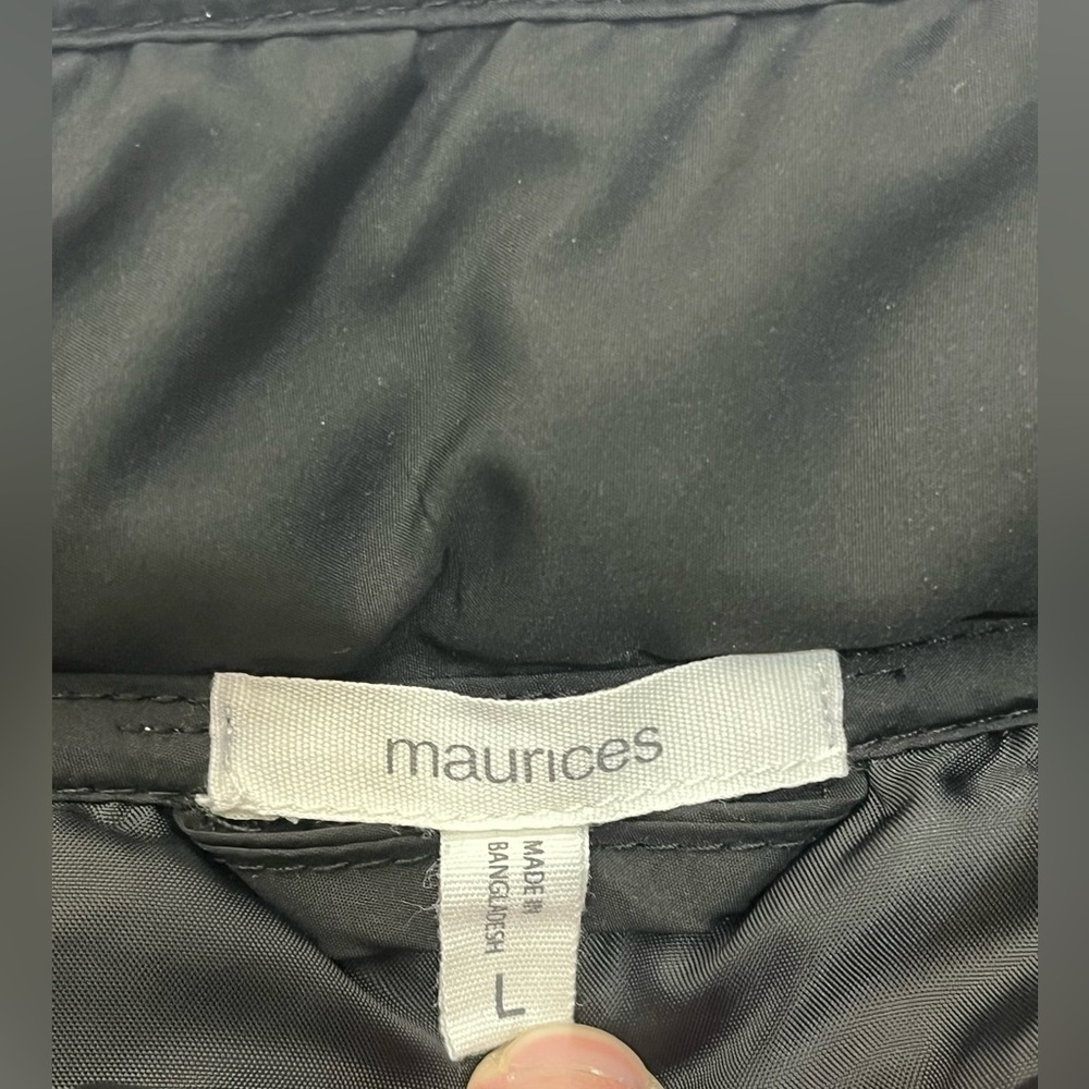 Maurices Outerwear Women’s Black Winter Zip Up Puffer Vest Size Large - Picture 6 of 15